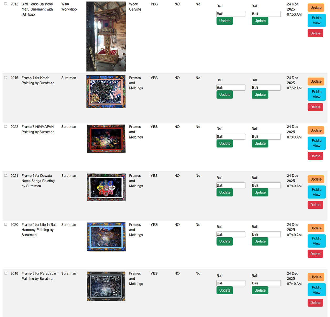 Creative Inventory Dashboard